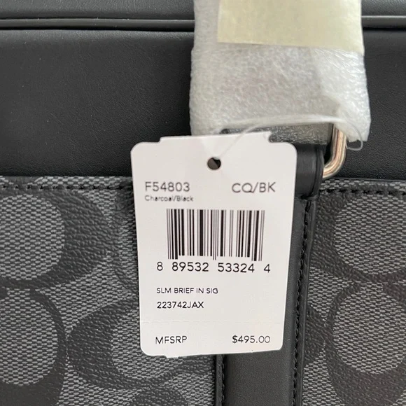 Coach F54803 Men's Signature Slim Brief Bag